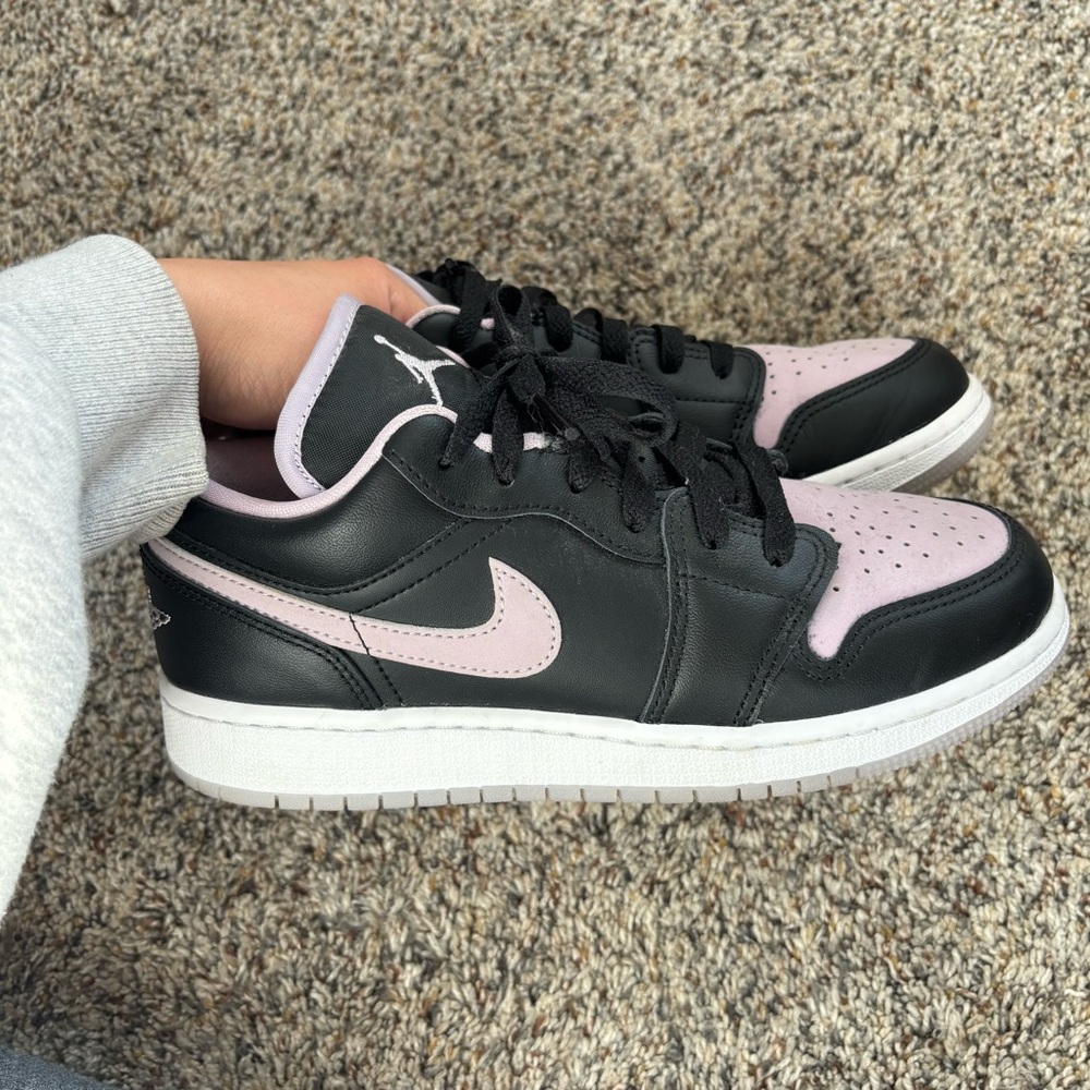 Air Jordan Black and Pink Sneakers